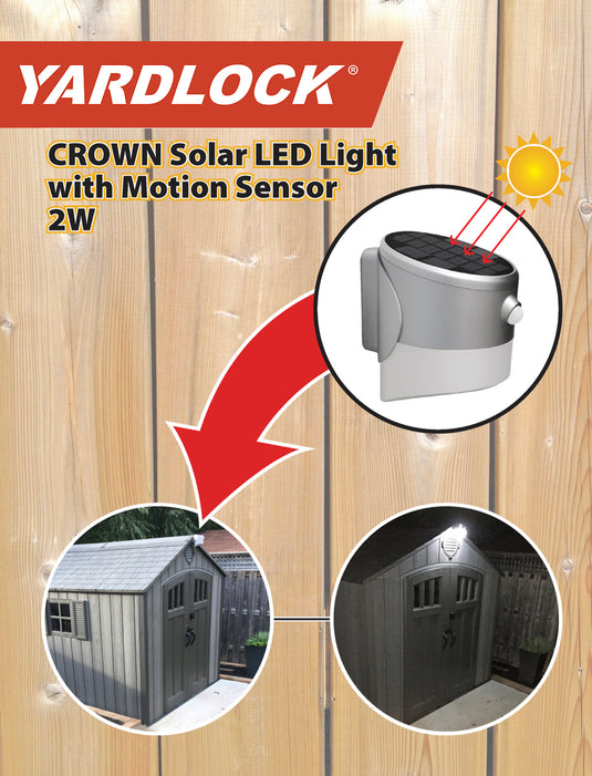 crown solar led lights yardlock