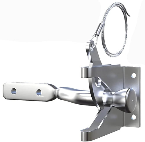 Stainless Steel Gate Latch with Wire Kit – Heavy-Duty Spring-Loaded Latching System for Outdoor Gates and Fences by Yardlock
